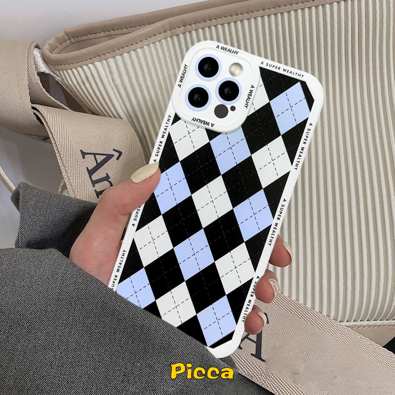 Ins Casing Pola Grid Berlian Untuk Samsung A04s A73 A03 Core M23 A13 A53 A03s A32 A12 A72 A52 A23 A33 A22 A50 A21s A11 A71 A10s A52s A51 A20s A30s A50s A10 A20 A30 A02 A02s A03