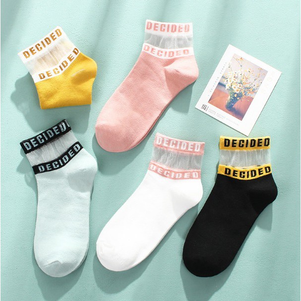 OSM JKT K5009 Kaos Kaki Korea / Kaos Kaos Decided / Kaos Kaki Fashion / Socks / Kaos Kaki Pendek-2