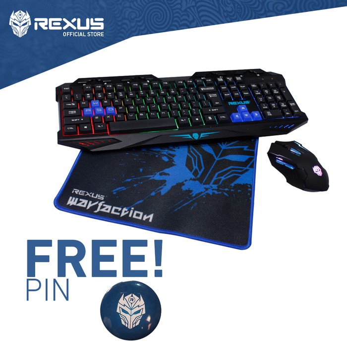 Rexus Keyboard Mouse  Warfaction VR1 Combo