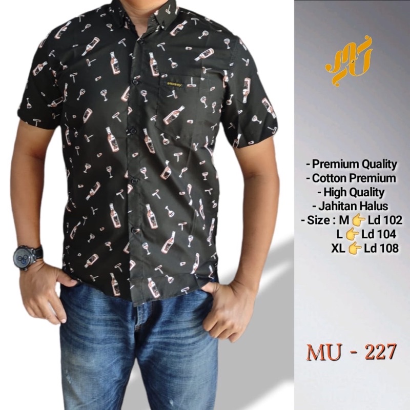 Kemeja pria lengan pendek/kemeja pria branded/kemeja pria bermerek/kemeja pria guci/kemeja pria/keme