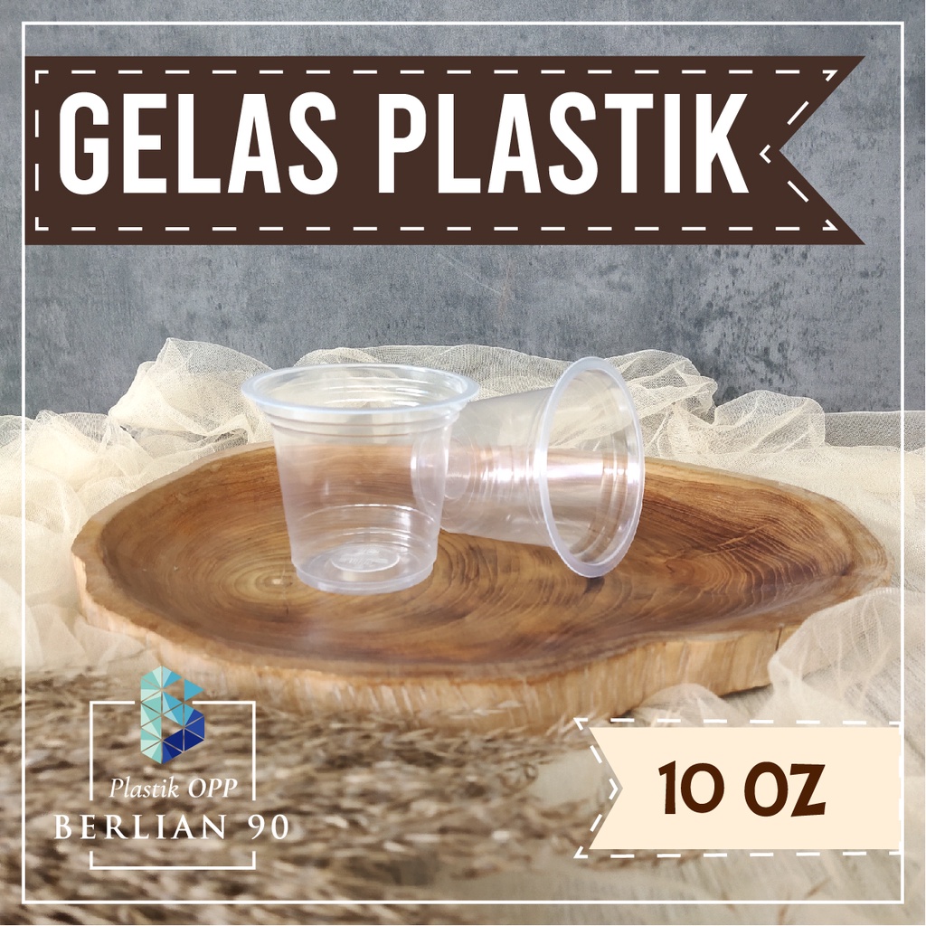 Cup Plastik 10oz Gelas Plastik Ukuran Kecil Cup Puding Cup Minuman Kecil