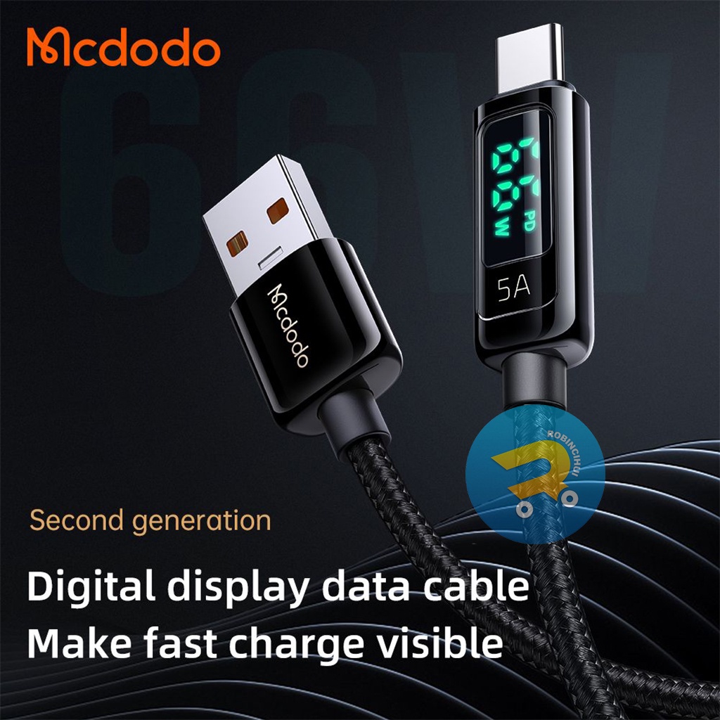 MCDODO Kabel Type C Digital Display Pro Fast Charging 5A - Usb to Type C - Type C Fast Charging – Charger Usb to Type C – Kabel Data Type C - Type C - Kabel Type C - ORIGINAL