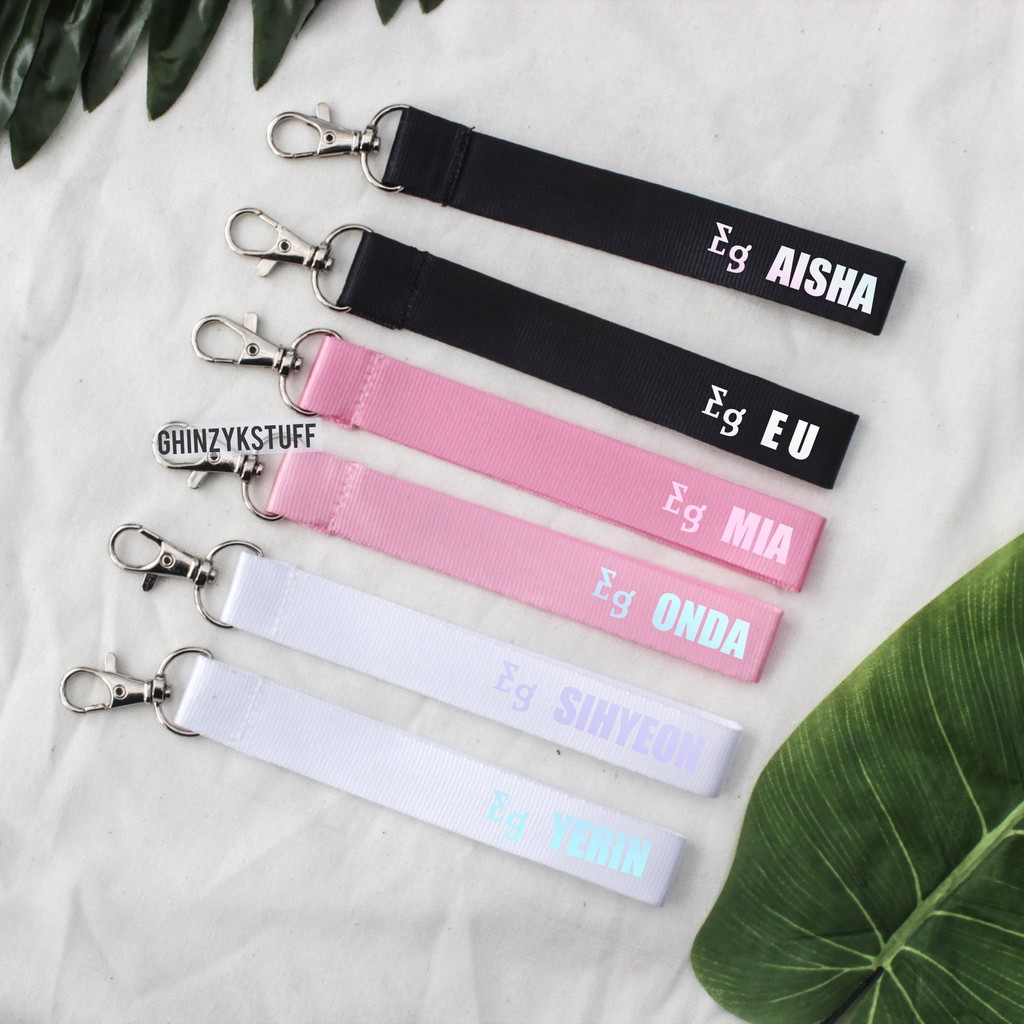 [Bayar ditempat]STRAP Hologram Gantungan Kunci Handphone KPOP korea Everglow Aisha EU Mia Onda