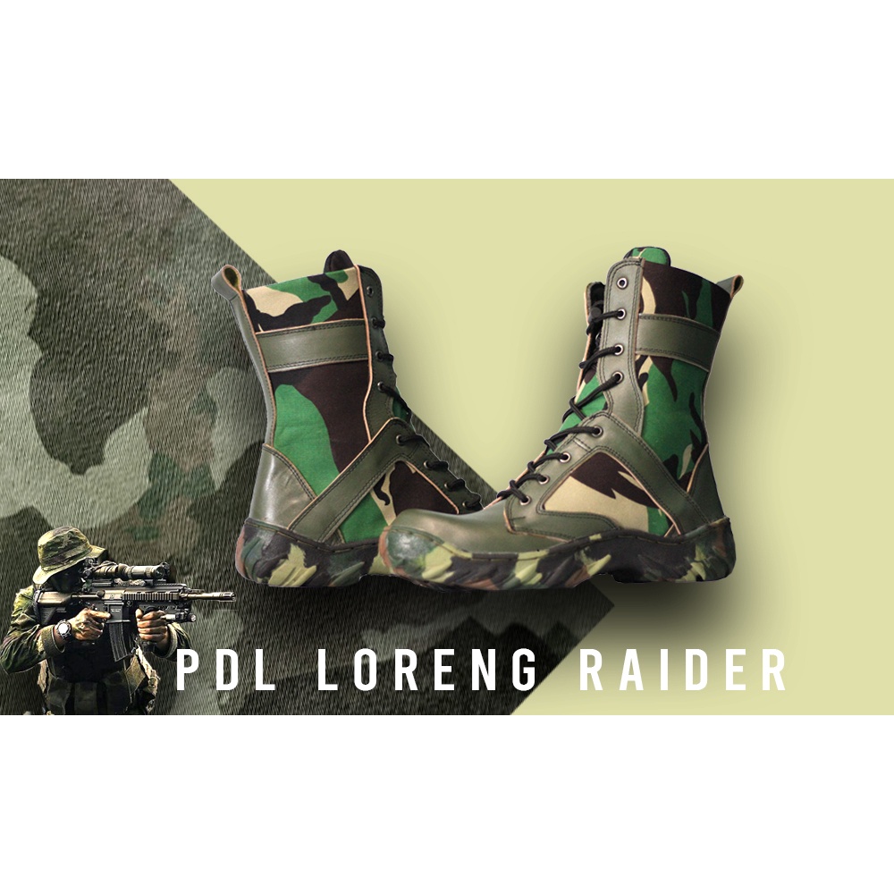 Sepatu PDL TNI AD Kulit Asli Terbaru 2021 Sepatu loreng rider Boots PDL TNI POLRI SECURITY SOL CEPLO