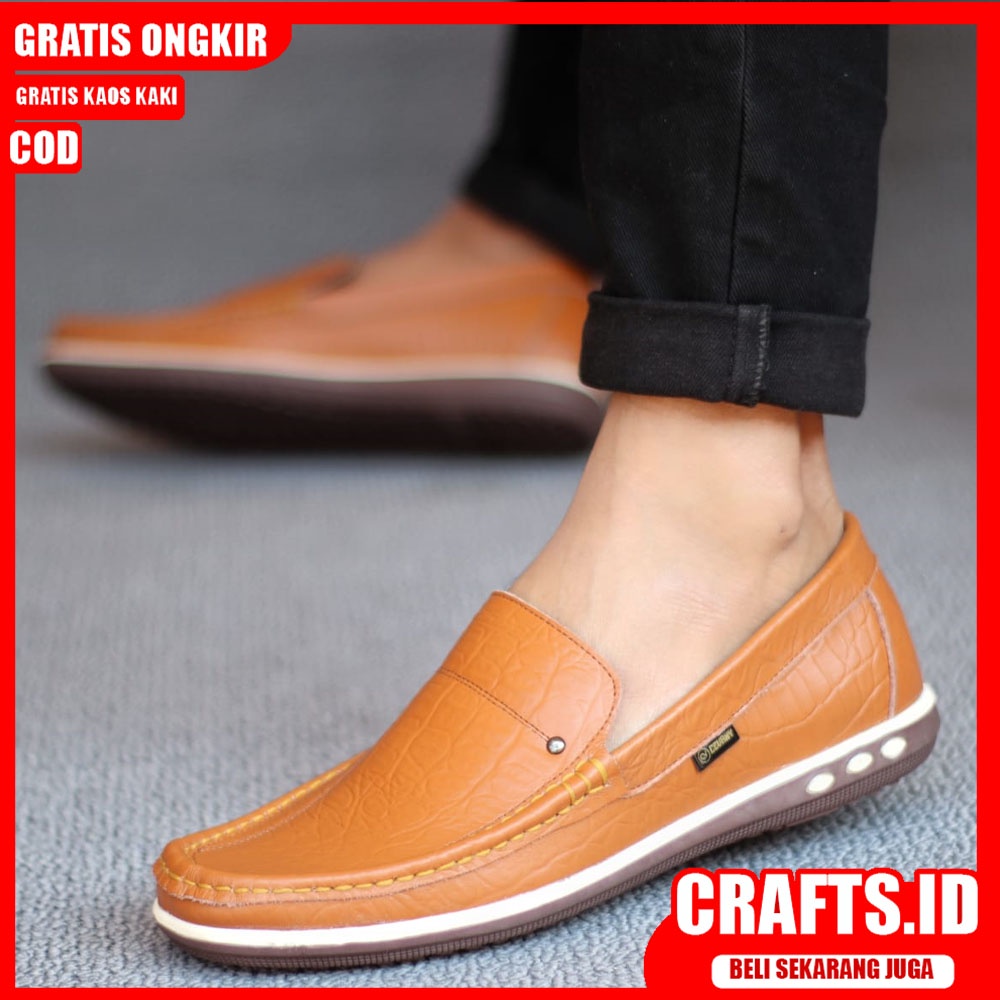 CRAFTS - Sepatu Formal Pria Sepatu Pria Casual Pantofel Kerja Kulit Asli