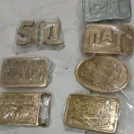 Buckle/Gesper Kuningan/Gesper Sabuk kulit/Kepala gesper sabuk kulit/Levis/Harley/Caterpillar