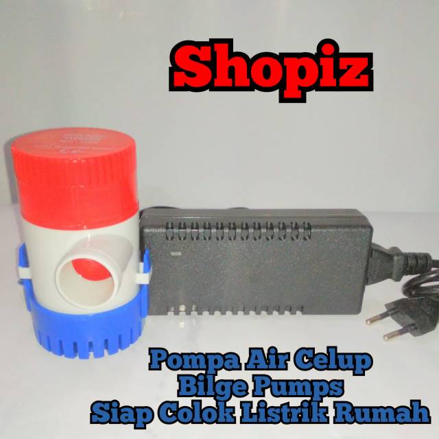 Pompa Air Celup Mini Bilge Pump Adaptor DC 12V Kolam ikan Submersible
