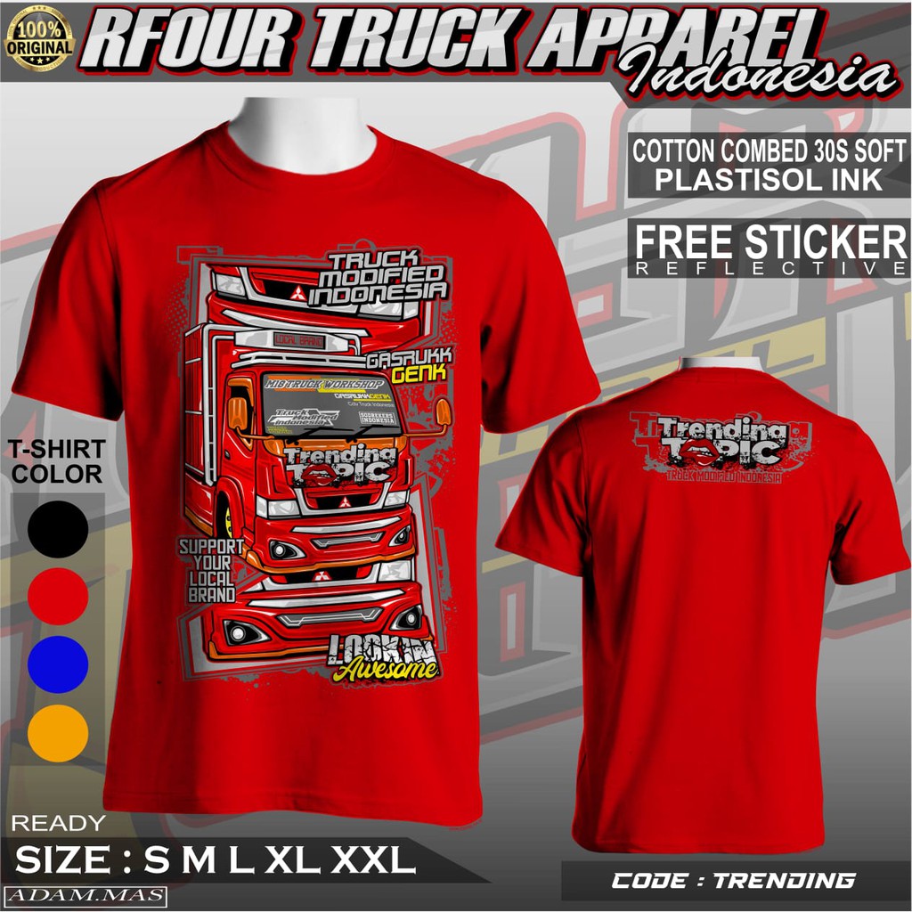 PROMO/OBRAL KILAT/KAOS GAMBAR TRUCK TRENDING TOPIC KAOS DISTRO TRUCK DEWASA KAOS TRUCK MANIA INDONESIA KAOS TRUK RFOUR