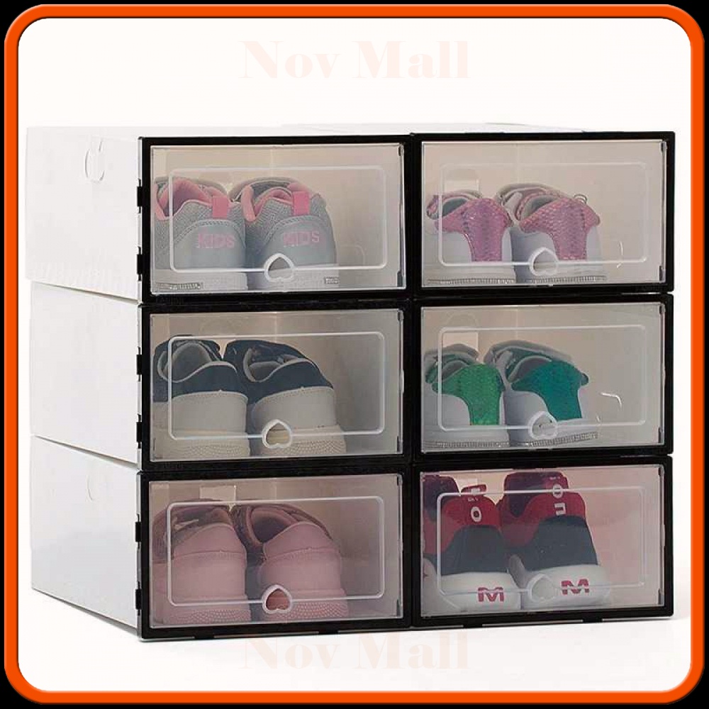 Kotak Susun Rak Organizer Sepatu Shoe Box 6 PCS Size L - LF010