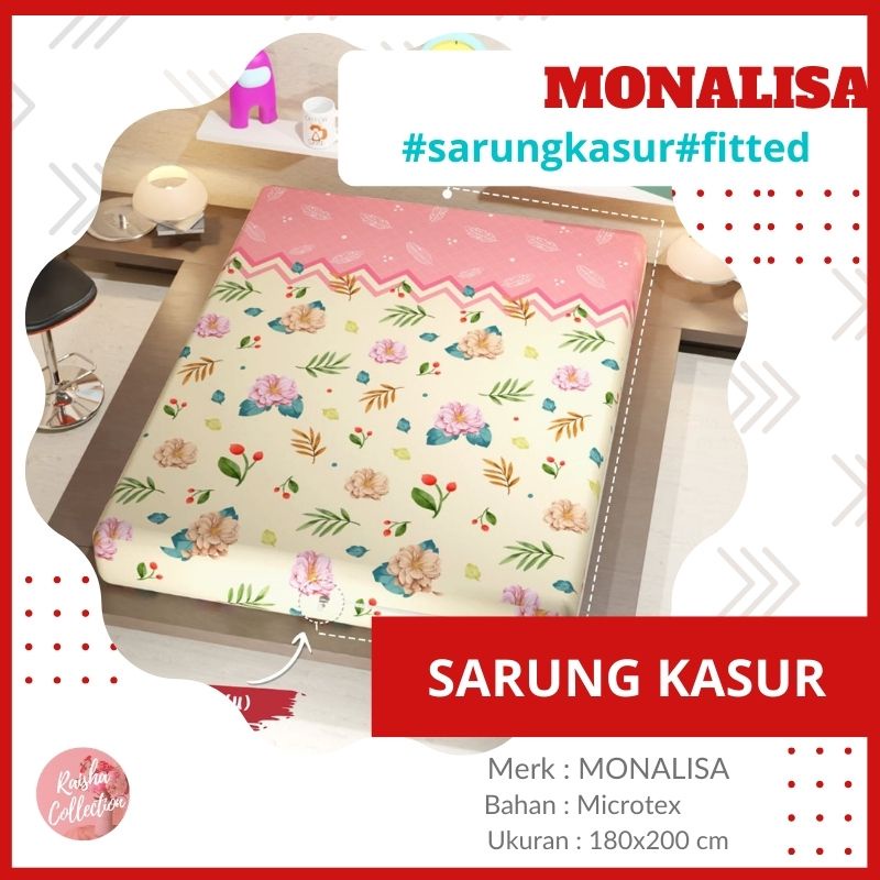 RC SARUNG KASUR BUSA ADA RESLETING MONALISA UKURAN 180X200