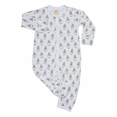 BBS BAMBOO ROMPER SMALL SHEEP WHITE