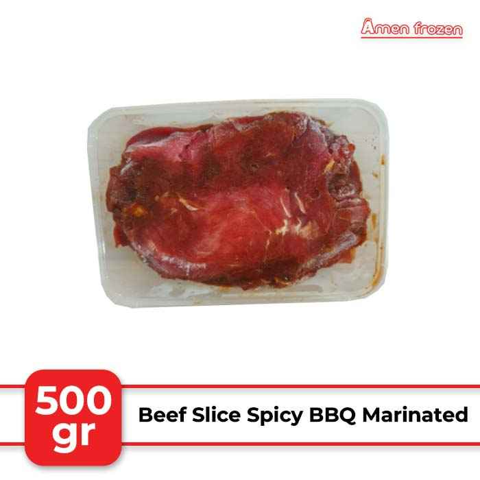 

daging slice marinasi spicy bbq 500gr