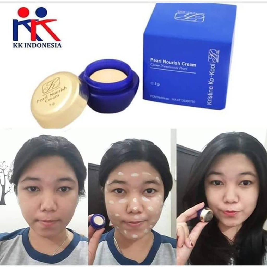 Kristine Ko Kool Pearl Nourish Cream Refreshing Cream Pearl Cream Original kk Indonesia