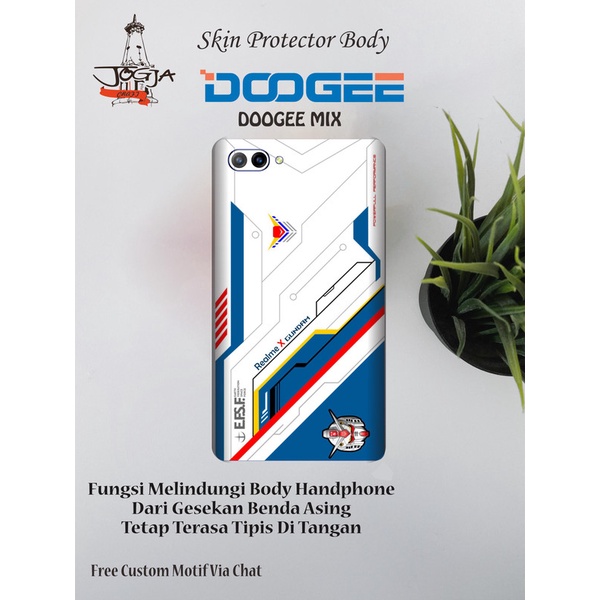Dapat 2pcs Garskin HP Doogee MIX Motif Rog - Free custom Motif