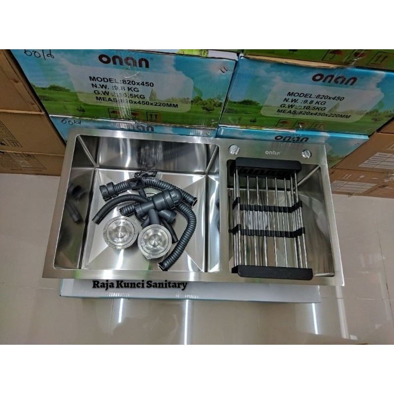 Kitchen Sink 8245 ONAN Golden Hand Stainless Stell/Paket Lengkap Kitchen Sink 8245 ONAN/ GOLDEN HAND /VALPRA