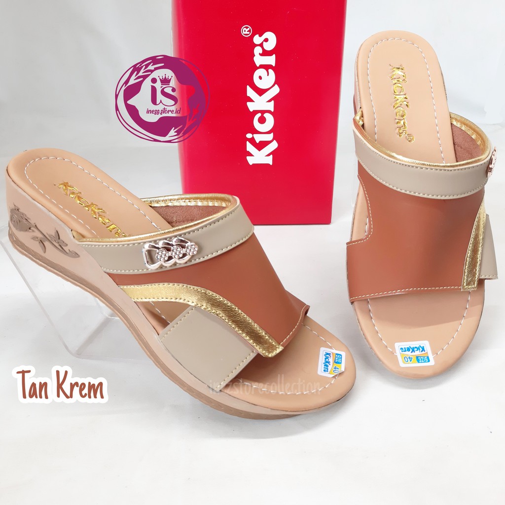 KICKERS SANDAL WEDGES WANITA PESTA SLP09 MURAH HARGA GROSIR