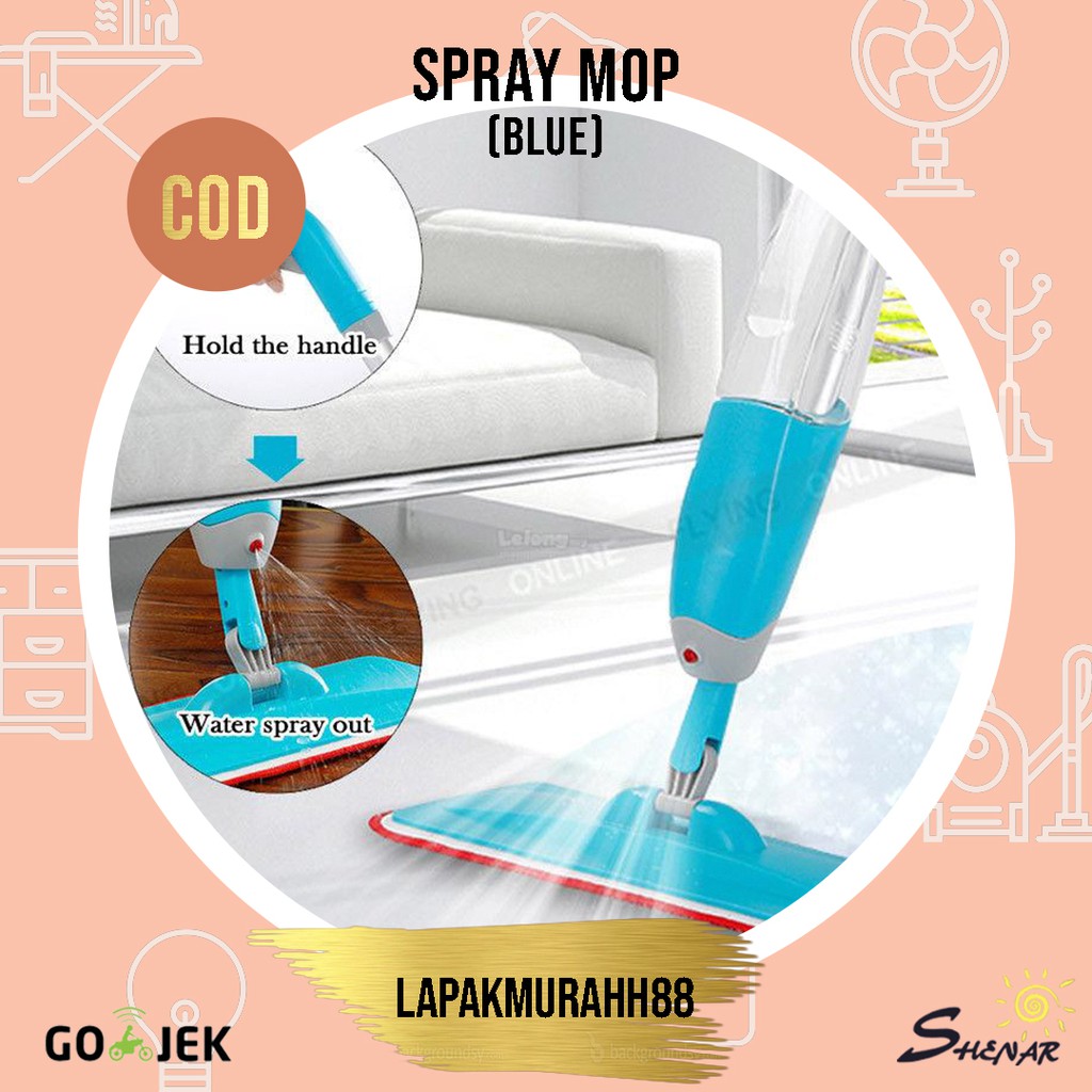 Spray Mop / Alat Pel Lantai / Spray Mop Alat Pel lantai semprot Hemat Praktis hemat air / Alat Pel Otomatis pencet