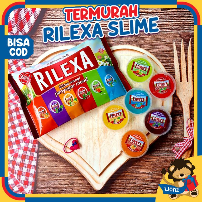 Slime clear rilexa 6 rasa 6 warna by kadokado.idn