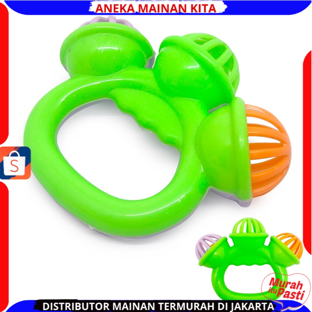 ( BISA COD ) PROMO Mainan Kerincingan / Baby Rattle Aman Untuk Bayi Isi 5 Pcs Multicolor OCT1809 Berkualitas SNI Murah