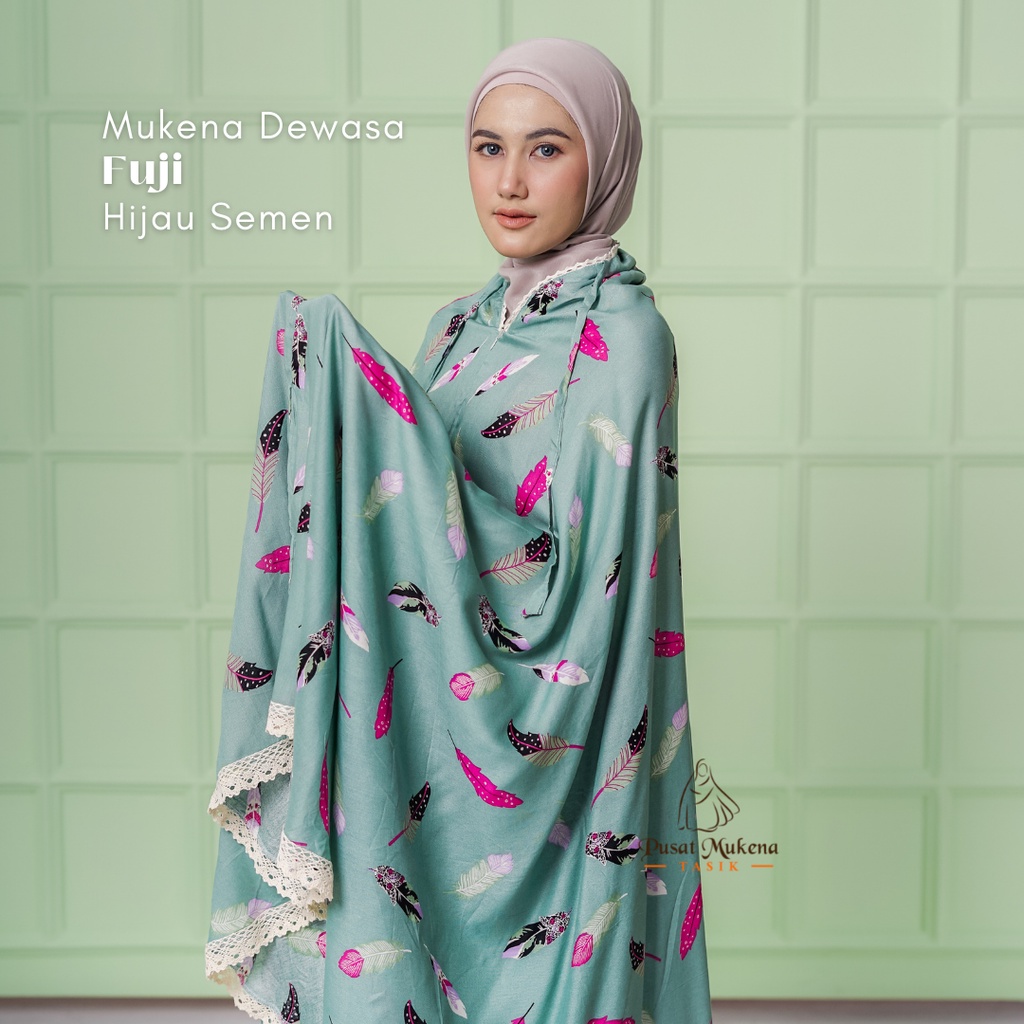 Pusat Beli Mukena Tasik - Mukena Dewasa 2in1 Katun Rayon Bali Travelling Fuji