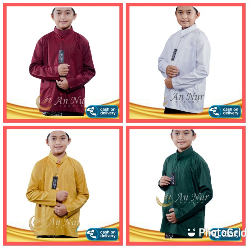 BAJU KOKO HAIBAH ANAK LENGAN PANJANG MODEL AMMU MERK AN NUR TERBARU