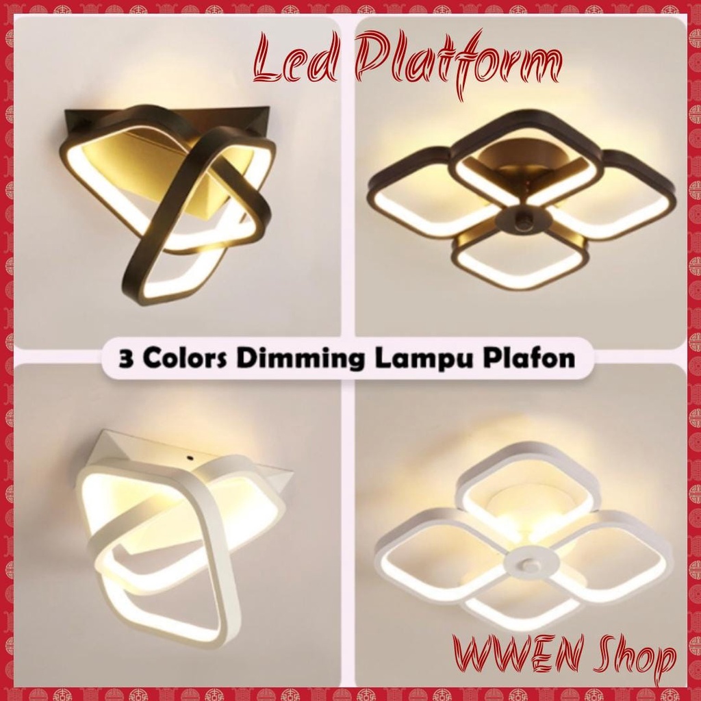 READY Lampu LED Plafon LED Modern Ceiling Light LED 3 Warna Dimming LED lighting Lampu Hias Rumah Minimalis LED plafon Lampu Hias Ruang Tamu Rumah Kamar Tidur Dapur Makan Tangga Tempat Dekorasi Lampu Plafon Lampu Gantung Modern