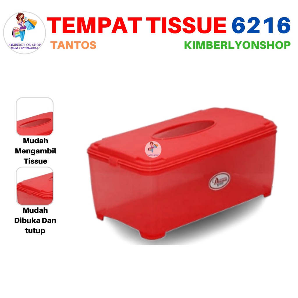 Tempat Tissue Kotak Tisu Plastik Diana Plus L 6216 Tantos