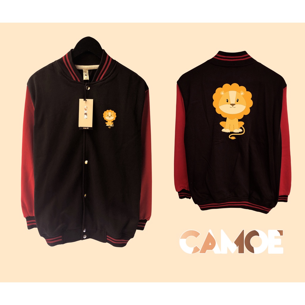 jaket varsity baseball premiumlion singa harimau macan tiger