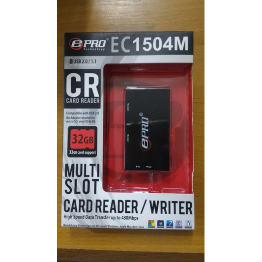 EPRO EC1504M USB HUB + Card Reader Writer Multi Slot