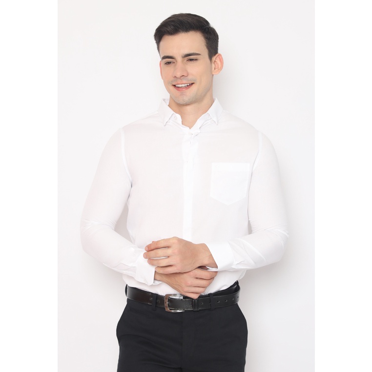 Jobb San Marino Kemeja Pria Lengan Panjang Slim Fit Putih
