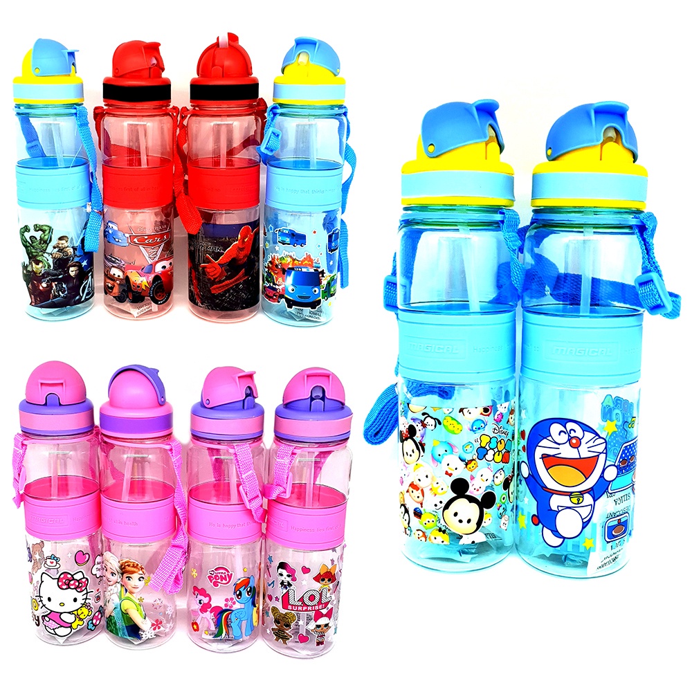 BOTOL MINUM PLASTIK BPA FREE KARAKTER LUCU 500ml