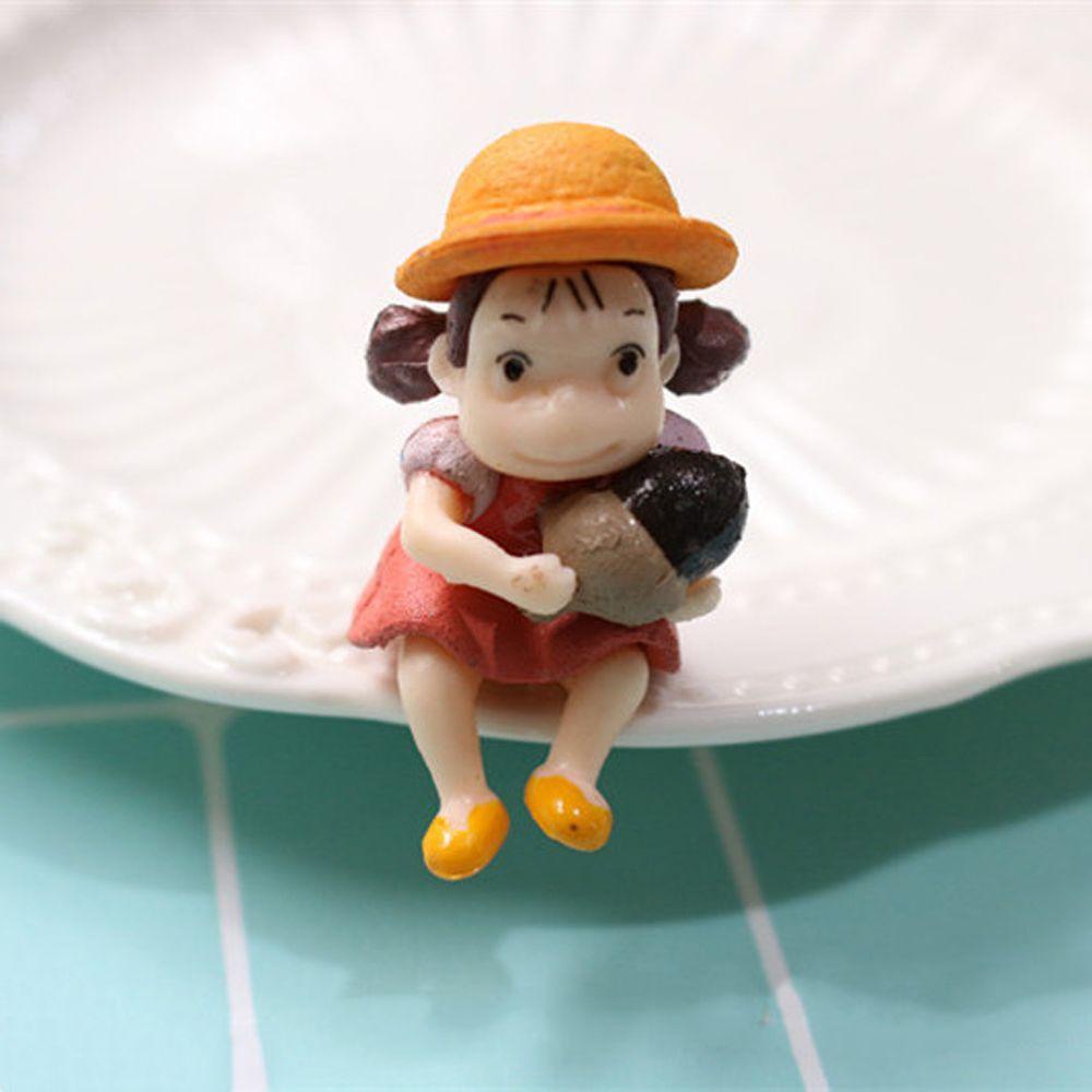 Lanfy Xiaomei Figure Ornamen Kecil Dekorasi Mobil Taman Miniatur Hayao Miyazaki Action Figure Landscape