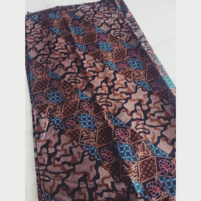 Kain batik printing jarik sogan hitam manis batik HT sogan seragam bridesmaid batik biru coklat