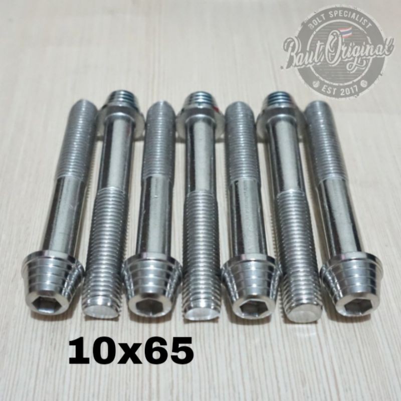 Baut probolt kerucut silver 10x65 drat 14 panjang 6.5cm heng thailand harga satuan