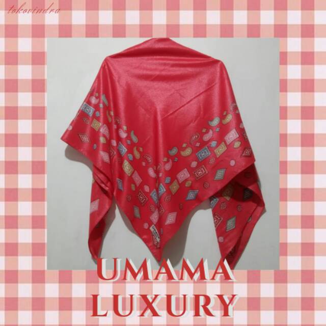 Jilbab segiempat motif umama Luxury
