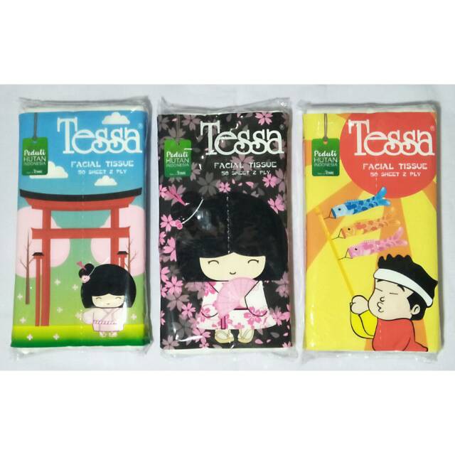 Tissue Tessa travel 50 sheet 2 ply / Tisu Wajah / Facial Tissue