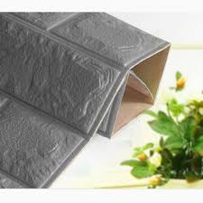 Wallpaper Walpaper Walpeper Dinding 3D Kamar Tidur Foam Murah 70 x 77 cm r Stiker Bata Putih 3MM-FOAM BATA ABU 3 MM