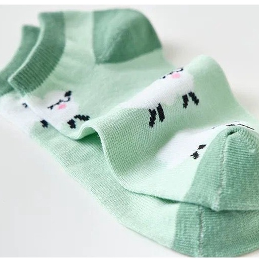 [littlecrab] Kaos Kaki Animal Motif Hewan Kaos Kaki Pendek Lucu Berkualitas Cute Sheep Whale Tiger Rabbit Women Socks Kaos Kaki Remaja Berkualitas Korean Style