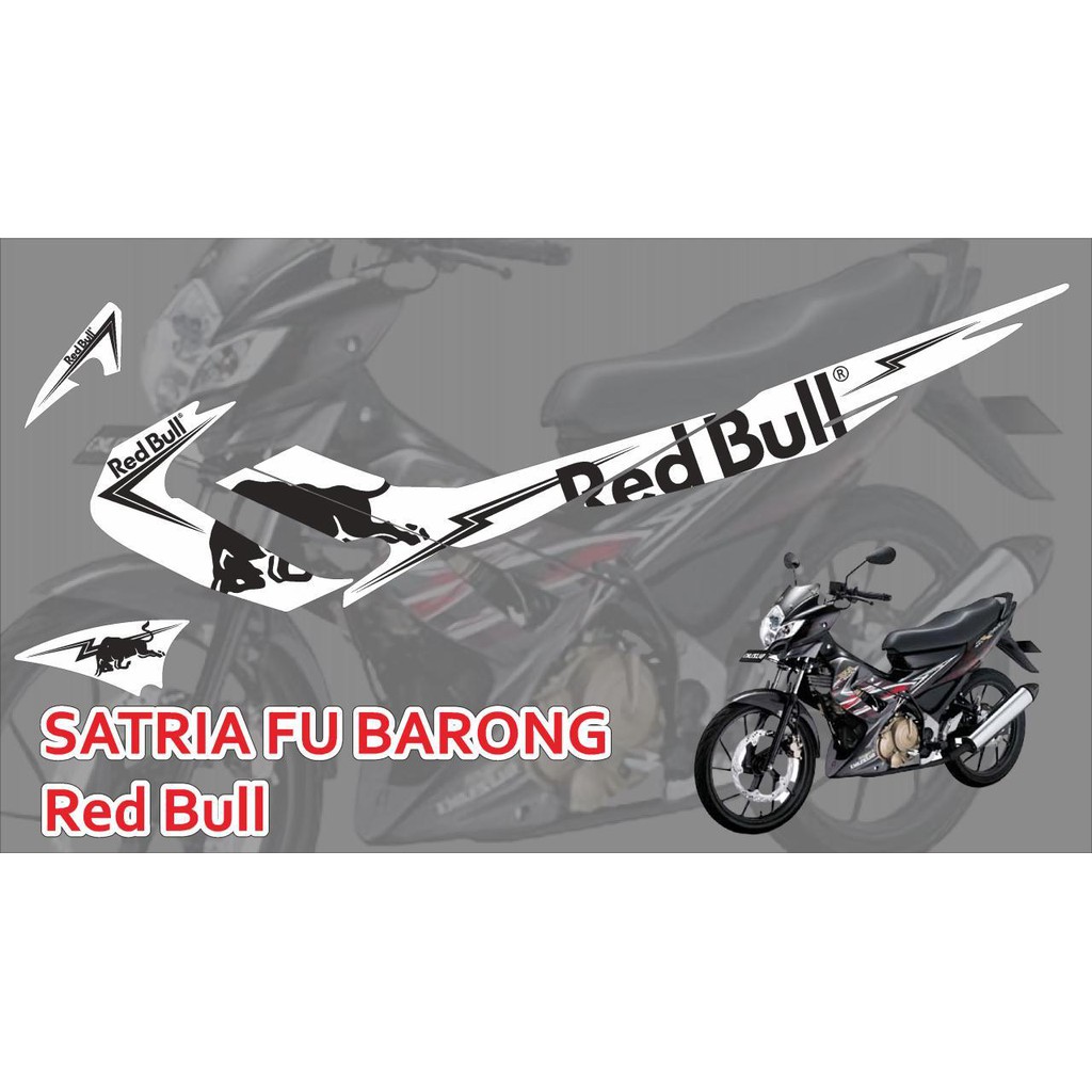 Stiker motor satria barong redbull 2