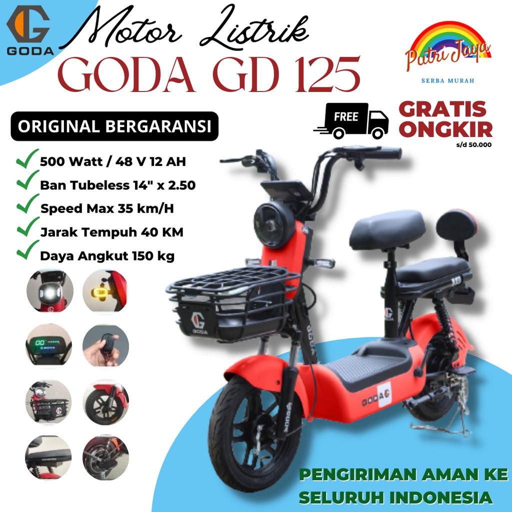 Sepeda Motor Listrik GODA 125 Golden Mango 500 Watt Bergaransi Free Helm