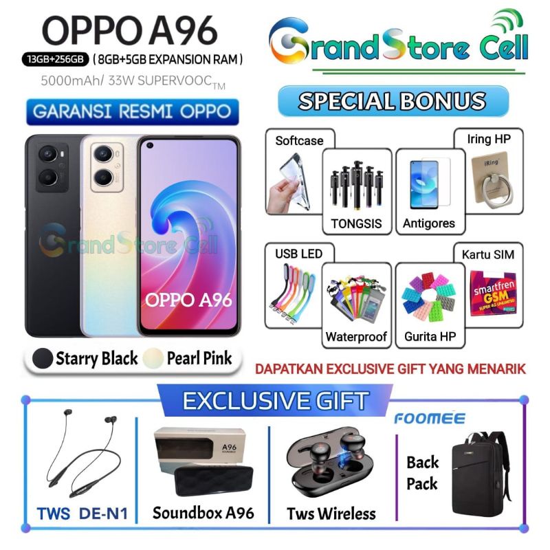 OPPO A96 RAM 8/256 GB | OPPO A 96 RAM 13/256 GB | OPPO A77s 8/128 GB | OPPO A57 GARANSI RESMI OPPO I