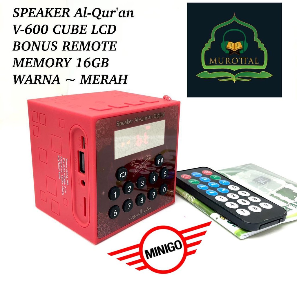 SPEAKER ALQURAN MUROTTAL AL QURAN FREE MEMORY 16 GB Speaker Alqur'an isi ayat2 alqur'an 30 juz