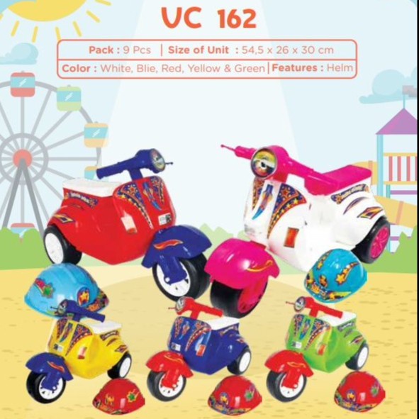 Mainan Motor Motoran Dorong Vespa Mini VC-162 VC 162 VC162