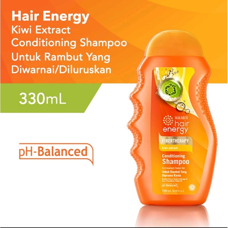 Makarizo Hair Energy Fibertherapy  Conditioning Shampoo 330 ml ORI 100% (BPOM)