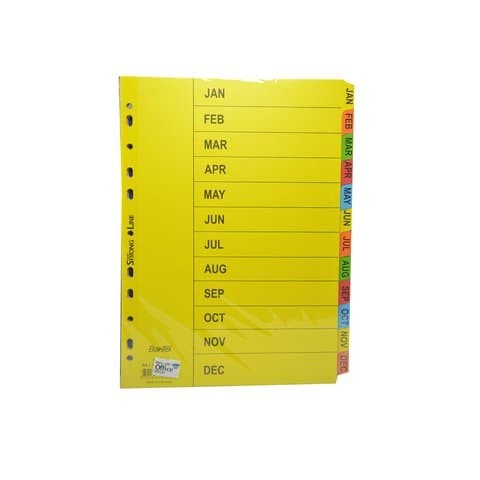 

Hot Sale Divider / Pembatas Binder Bantex 6059 A4 12 Pages ( Jan - Des ) Trendi