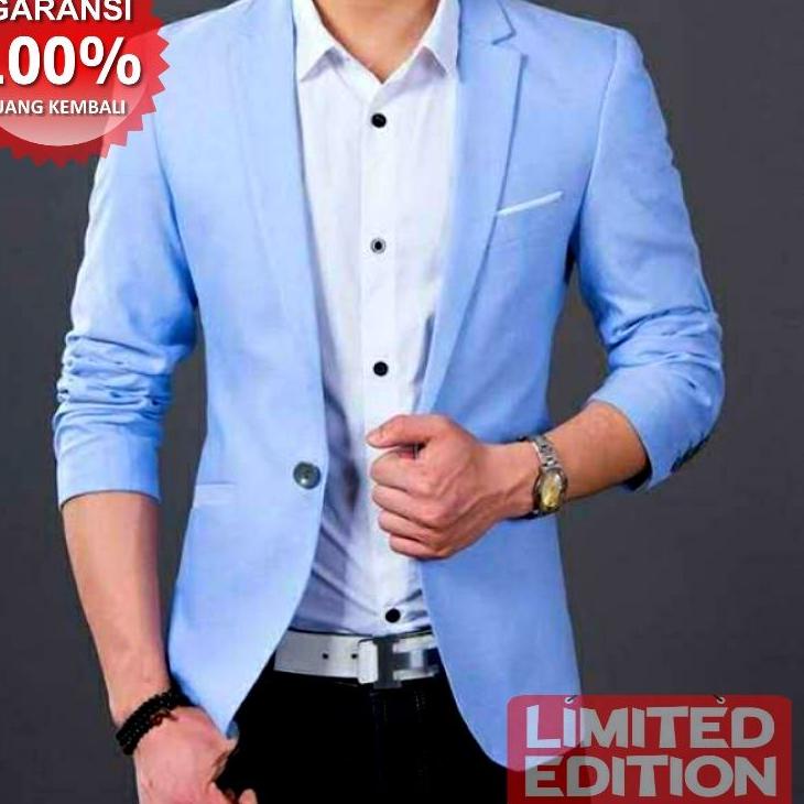 Sangat Nyaman.. Jas Blazer Pria warna Biru muda maroon abu/blazer pria casual/blazer pria slim fit