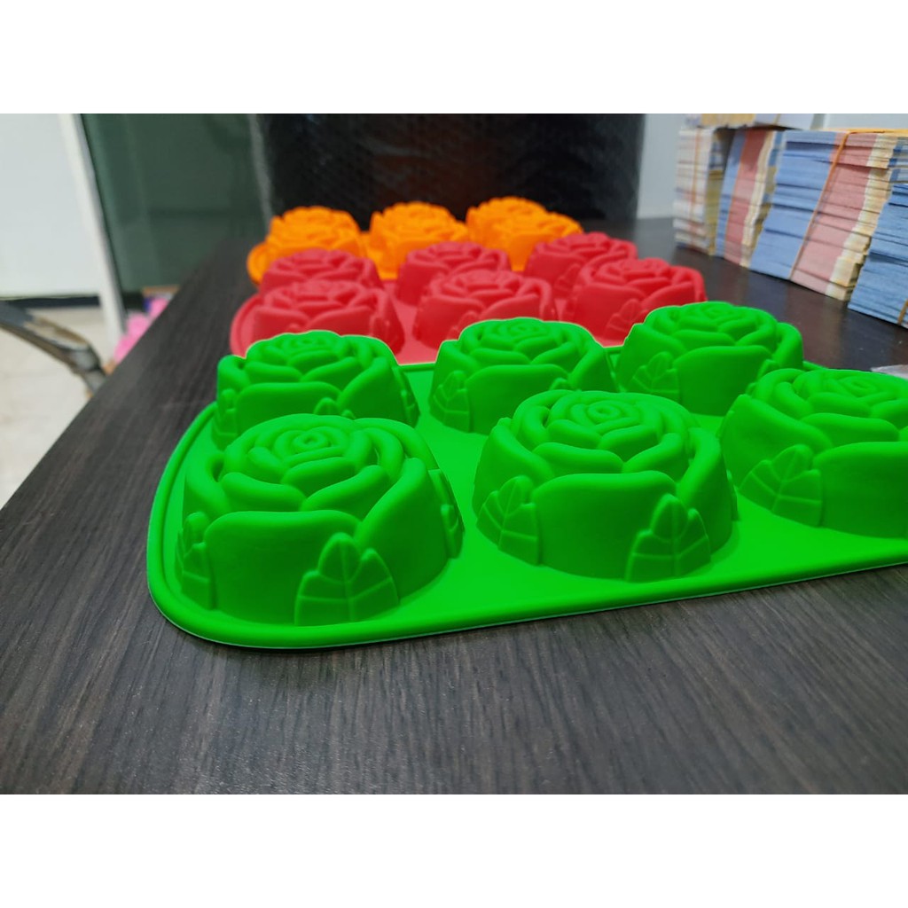 Cetakan Molding Mawar 6 /Cetakan Pudding /Cetakan Coklat /Cetakan Kue /Cetakan Nasi / Silicone Mould