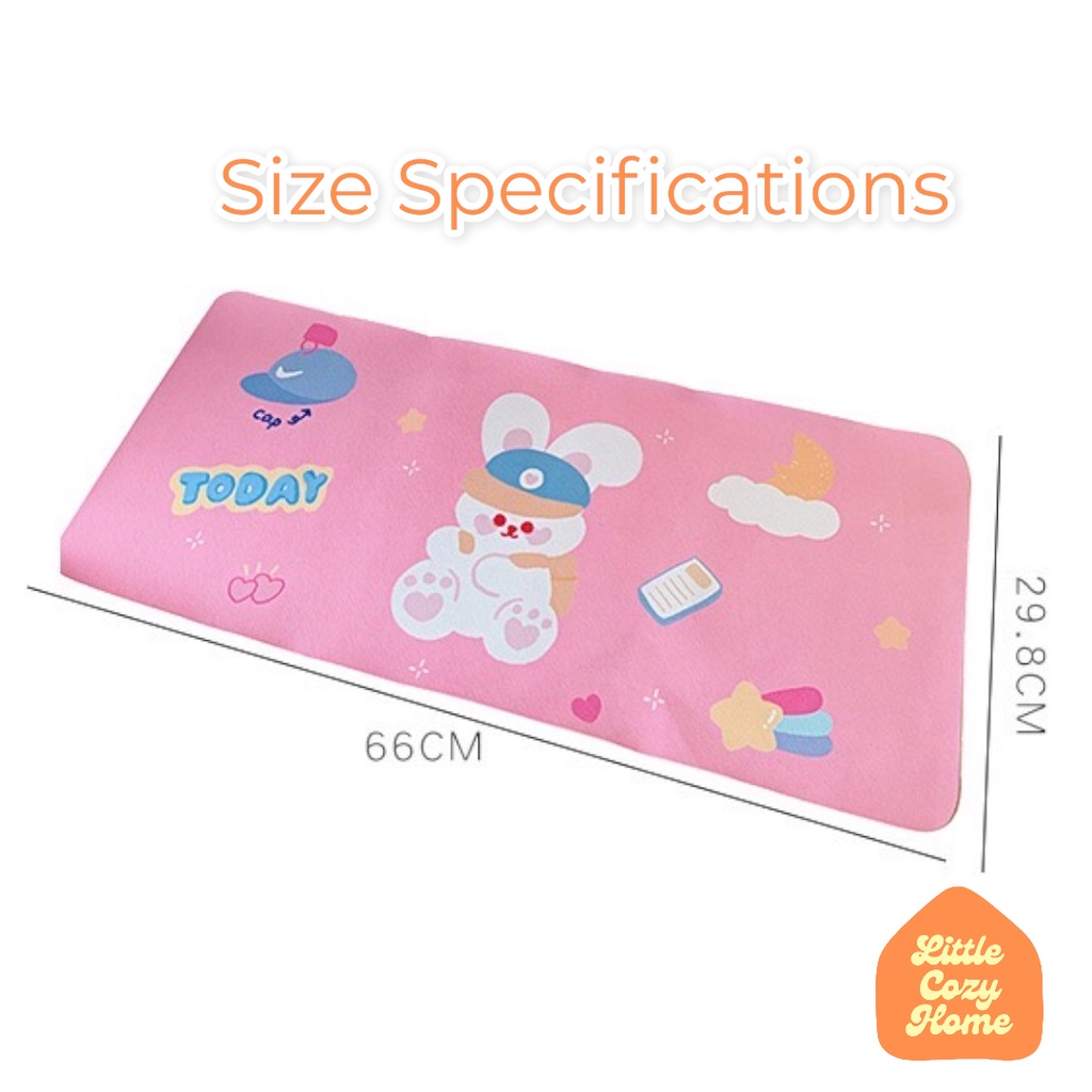 Kawaii Desk Pad Motif Character / Desk Mat Karakter / Mouse Pad / Alas Mous / Alas Meja Komputer WFH Work From Home / Keyboard Office Large Laptop Cushion Lucu Imut Ala Korea Jepang