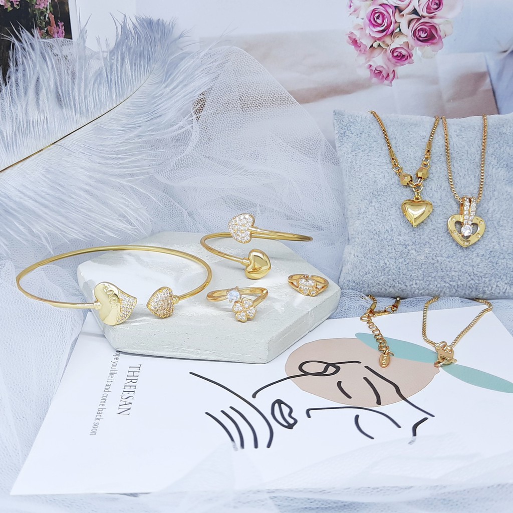 Xuping Set Perhiasan Love Edition Ibu Anak Rhodium Lapis Emas - BS036