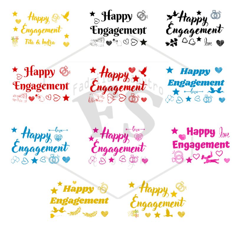 

stiker balon PVC HAPPY ENGAGEMENT
